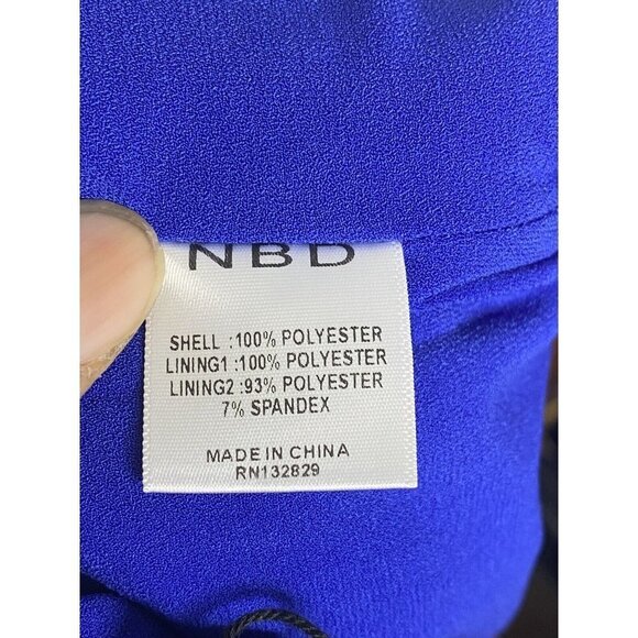 NBD Caleb Woman’s Gown Pleated Skirt Blue Evening Cocktail Party Dress SZ XS‎ - Picture 10 of 12